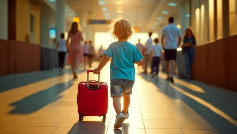 Segurança em viagens com crianças.